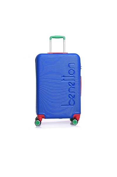 United Colors Of Benetton 14BNT500-Set Unisex Saks Mavi 3'lü Valiz Seti