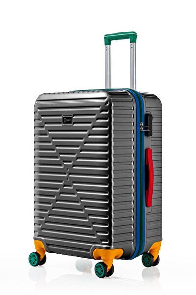 Louisiana Polo 1088 Polikarbon 4x2 Teker Antrasit Büyük Boy ve Kabin Boy 2'li Valiz Seti