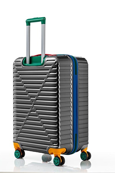 Louisiana Polo 1088 Polikarbon 4x2 Teker Antrasit Büyük Boy ve Kabin Boy 2'li Valiz Seti