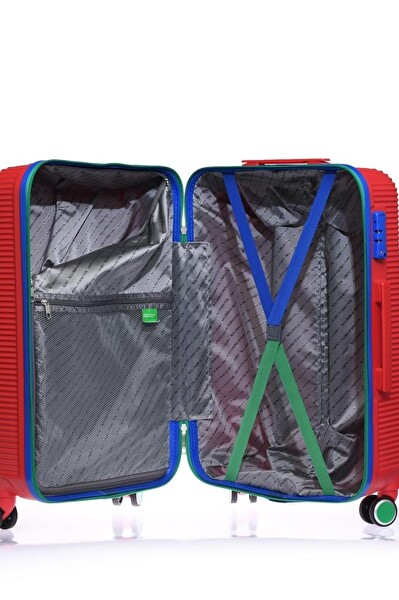 United Colors Of Benetton BNT500 Polikarbon Kırılmaz Kırmızı Orta Boy Valiz