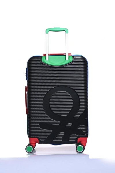 United Colors Of Benetton BNT500 Polikarbon Kırılmaz Siyah Orta Boy Valiz