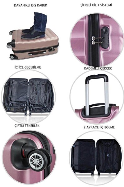 Louisiana Polo 1164 4x2 Teker Gri Büyük Boy Valiz