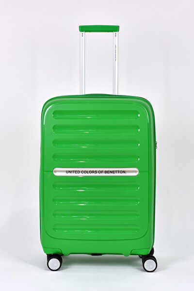 United Colors Of Benetton BNT1000 Kırılmaz Polipropilen Yeşil Orta Boy Valiz