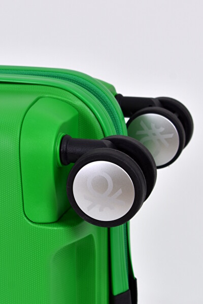 United Colors Of Benetton BNT1000 Kırılmaz Polipropilen Yeşil Orta Boy Valiz