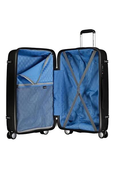 Pierre Cardin Orta Boy Kırılmaz Valiz Siyah 60 cm