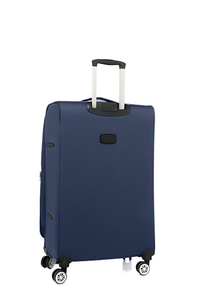 Louisiana Polo 2082 Lüx Kumaş Lacivert Büyük Boy Valiz