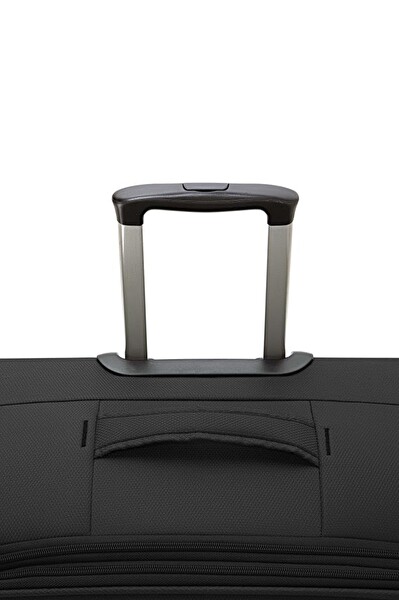 Louisiana Polo 2082 Lüx Kumaş Siyah Büyük Boy Valiz