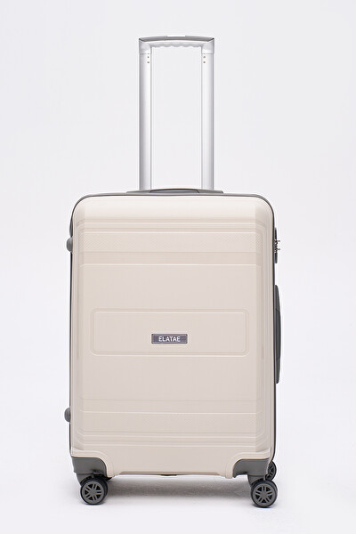 Elatae V305 Premium Polipropilen Kırılmaz Bej - Antrasit Orta Boy Valiz