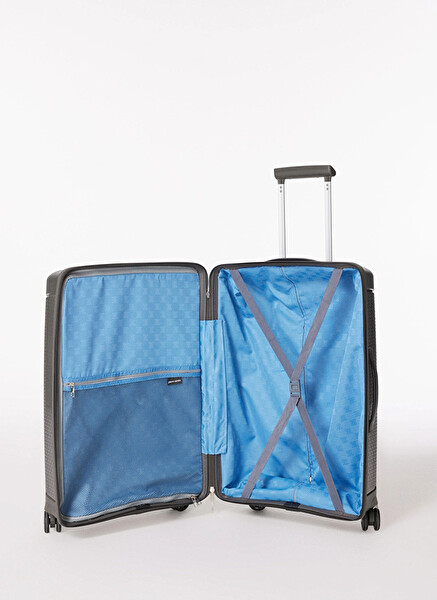 Pierre Cardin PC7060 Polipropilen Kırılmaz Antrasit Büyük Boy Valiz