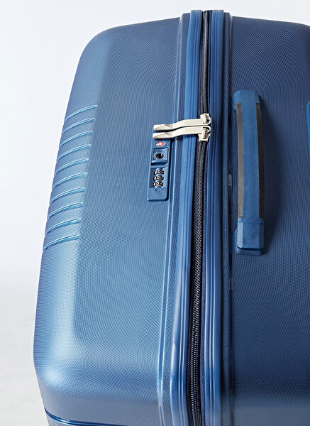 Pierre Cardin PC7060 Polipropilen Kırılmaz Lacivert Büyük Boy Valiz