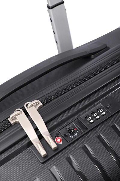 Pierre Cardin 04PC7060 Polipropilen Siyah Büyük Boy Valiz