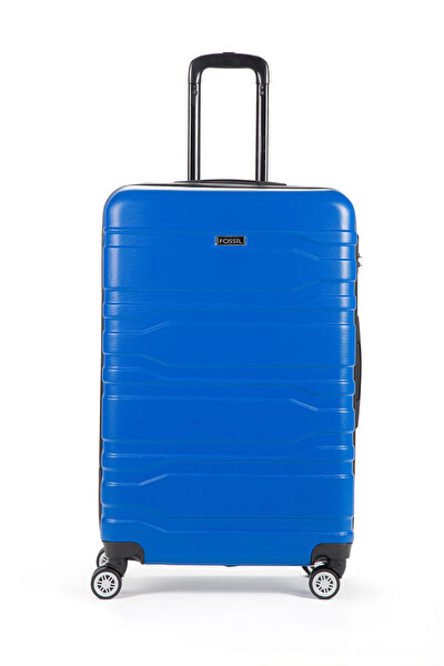 Fossil 123X Unisex Saks Mavi Büyük Boy Valiz