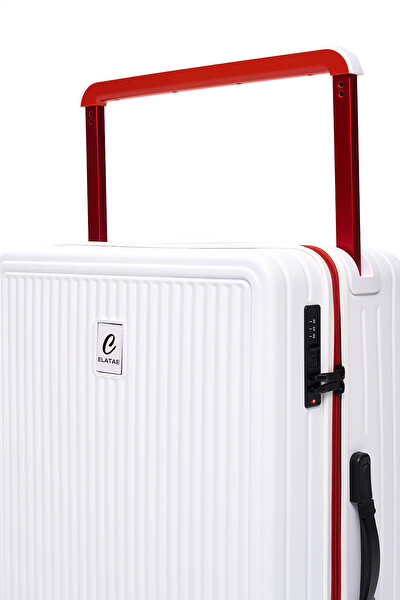 Elatae V10737 Vouge Exclusive Ultra Strong Beyaz Orta Boy - Kabin Boy 2'li Valiz Seti