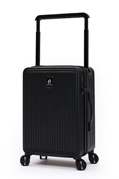 Elatae V10737 Vouge Exclusive Ultra Strong Orta Boy - Kabin Boy Siyah 2'li Valiz Seti