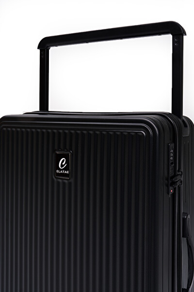 Elatae V10737 Vouge Exclusive Ultra Strong Orta Boy - Kabin Boy Siyah 2'li Valiz Seti