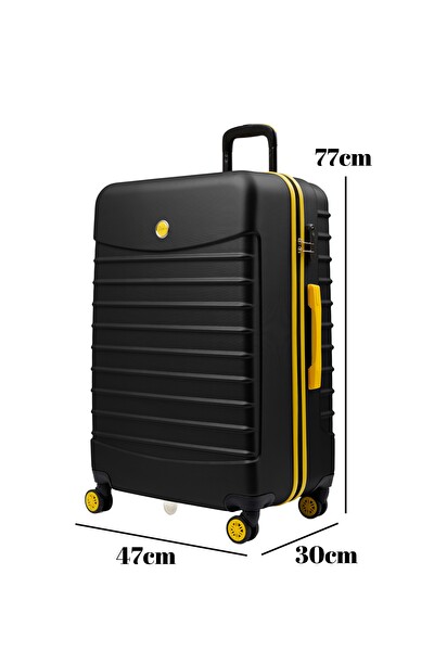 Louisiana Polo 1168 4x2 Teker Siyah Büyük Boy Valiz