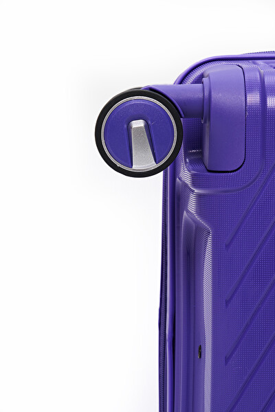 Elatae 5239 Exclusive Pro Polipropilen Kırılmaz Mor Büyük Boy Valiz