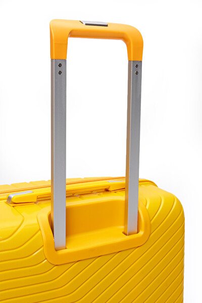 Elatae 5239 Exclusive Pro Polipropilen Kırılmaz Sarı Orta Boy Valiz