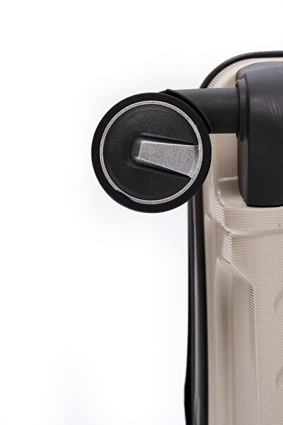 Elatae 5239 Exclusive Pro Polipropilen Kırılmaz Bej - Antrasit Kabin Boy Valiz