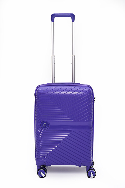 Elatae 5239 Exclusive Pro Polipropilen Kırılmaz Mor Kabin Boy Valiz