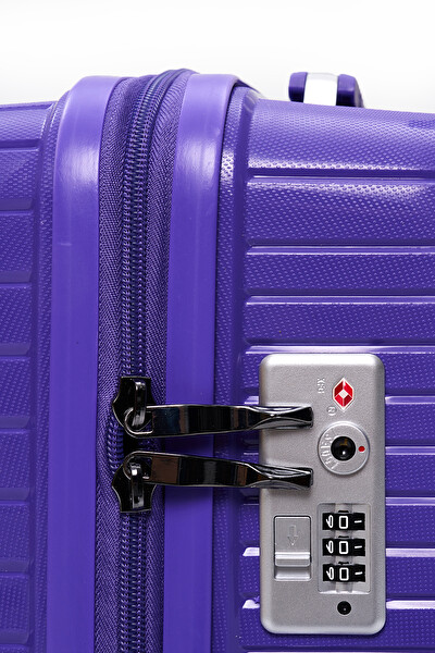 Elatae 5239 Exclusive Pro Polipropilen Kırılmaz Mor Kabin Boy Valiz