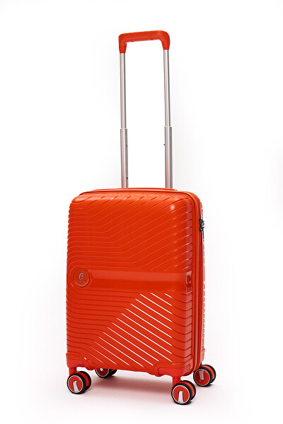 Elatae 5239 Exclusive Pro Polipropilen Kırılmaz Turuncu Kabin Boy Valiz