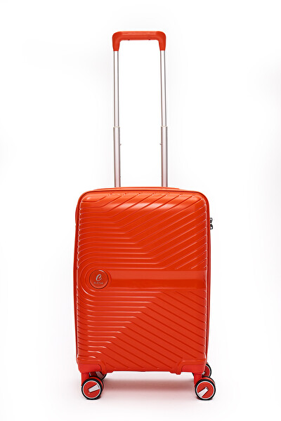 Elatae 5239 Exclusive Pro Polipropilen Kırılmaz Turuncu Kabin Boy Valiz