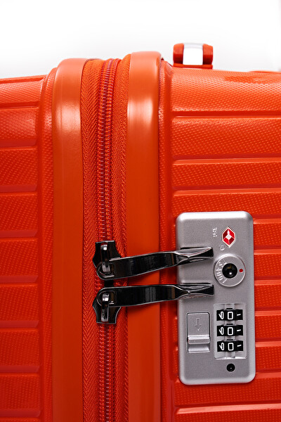 Elatae 5239 Exclusive Pro Polipropilen Kırılmaz Turuncu Kabin Boy Valiz