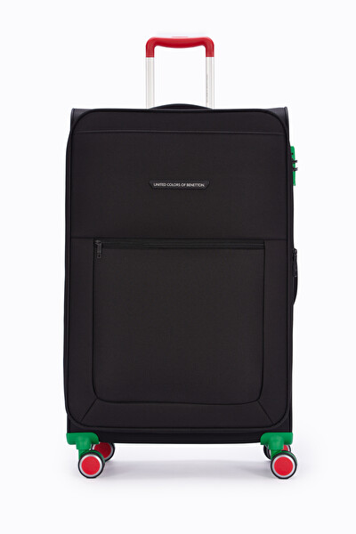 United Colors Of Benetton BNT2800 Ultra Light Büyük - Orta ve Kabin Boy Siyah 3'lü Valiz Seti