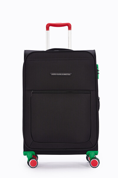 United Colors Of Benetton BNT2800 Ultra Light Büyük - Orta ve Kabin Boy Siyah 3'lü Valiz Seti