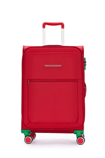 United Colors Of Benetton BNT2800 Ultra Light Kırmızı Kumaş Orta Boy Valiz