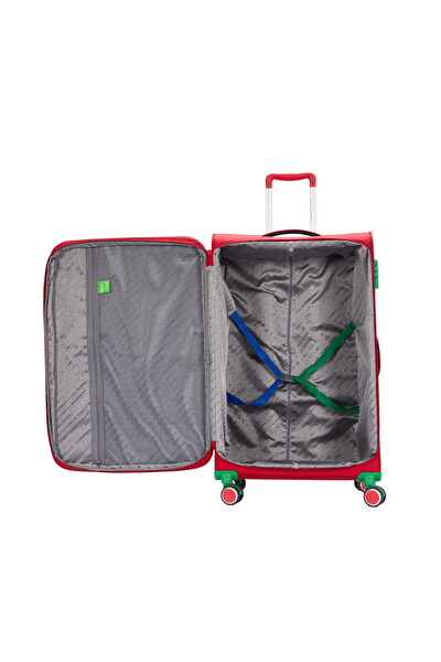 United Colors Of Benetton BNT2800 Ultra Light Kırmızı Kumaş Orta Boy Valiz