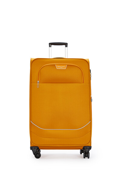 Pierre Cardin PC7050 Ultra Light Kumaş Hardal Büyük Boy Valiz