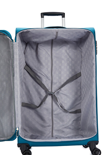 Pierre Cardin PC7050 Ultra Light Kumaş Petrol Kabin Boy Valiz