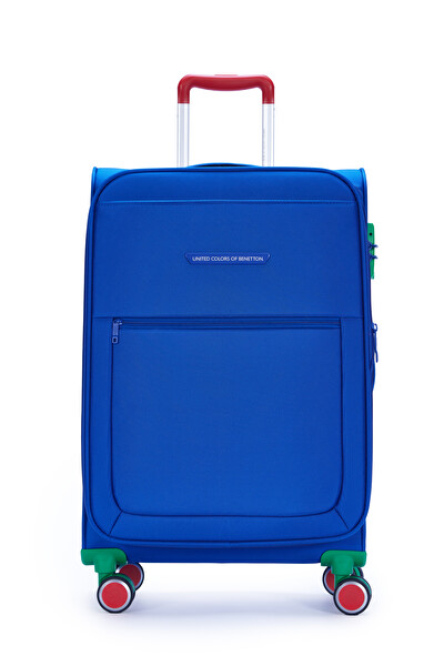 United Colors Of Benetton BNT2800 Ultra Light Kumaş Sax Mavi Orta Boy Valiz