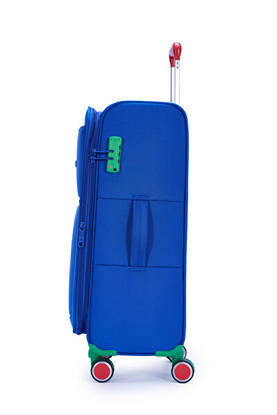 United Colors Of Benetton BNT2800 Ultra Light Kumaş Sax Mavi Orta Boy Valiz