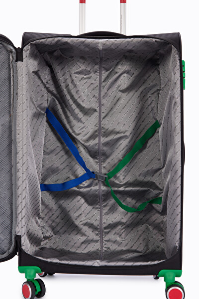 United Colors Of Benetton BNT2800 Ultra Light Kumaş Siyah Orta Boy Valiz