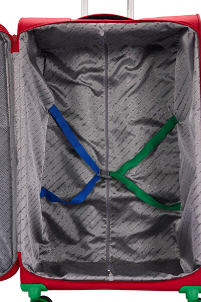 United Colors Of Benetton BNT2800 Ultra Light Kumaş Kırmızı Büyük Boy Valiz