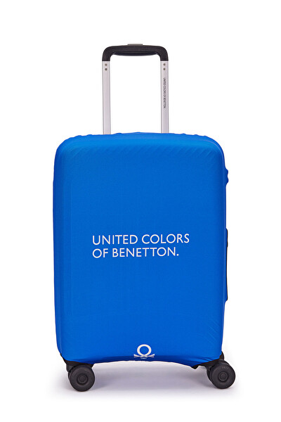 United Colors Of Benetton Likralı Sax Mavi Orta Boy Koruyucu Valiz Kılıfı