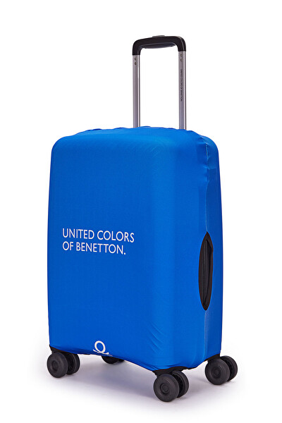 United Colors Of Benetton Likralı Sax Mavi Orta Boy Koruyucu Valiz Kılıfı