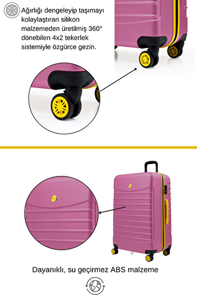 Louisiana Polo 1168 4x2 Teker Pembe Orta Boy Valiz