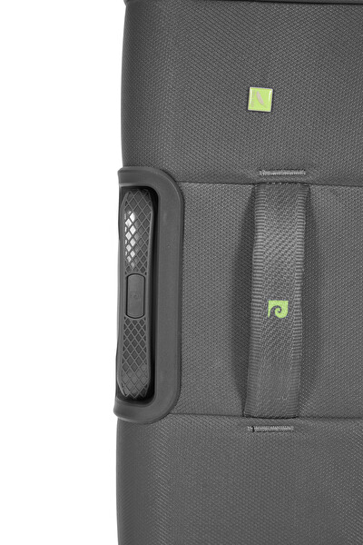 Pierre Cardin 04PC6000 Lüx Kumaş Antrasit Büyük ve Kabin Boy 2'li Valiz Seti