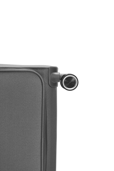 Pierre Cardin 04PC6000 Lüx Kumaş Antrasit Büyük ve Kabin Boy 2'li Valiz Seti