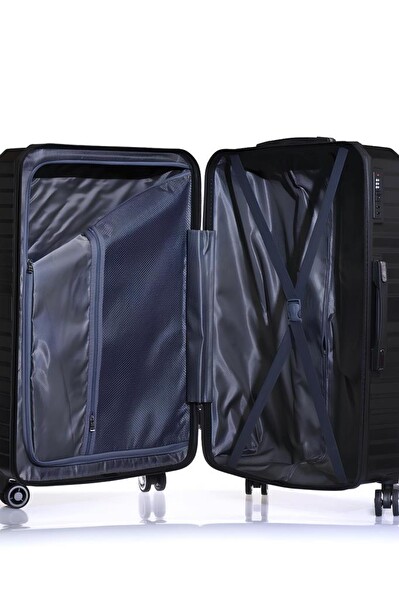 Louisiana Polo 1819 Polikarbon Siyah Büyük Boy Valiz