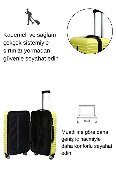 Louisiana Polo 1811 Polikarbon Sarı Kabin Boy Valiz