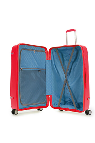 Pierre Cardin 04PC7070 Polipropilen Kırmızı Büyük Boy Valiz