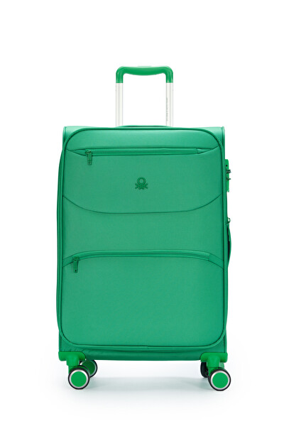 United Colors Of Benetton BNT2400 Kumaş Yeşil Orta Boy Valiz