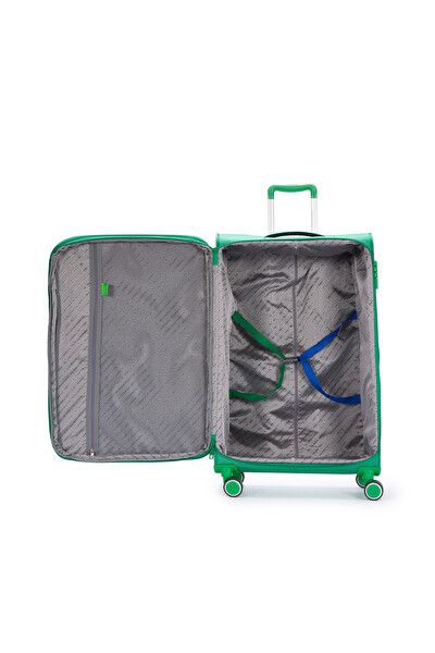 United Colors Of Benetton BNT2400 Kumaş Yeşil Orta Boy Valiz