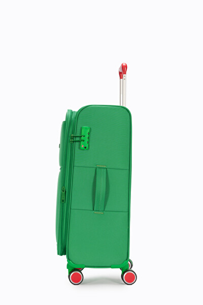 United Colors Of Benetton BNT2800 Kumaş Yeşil Orta Boy Valiz