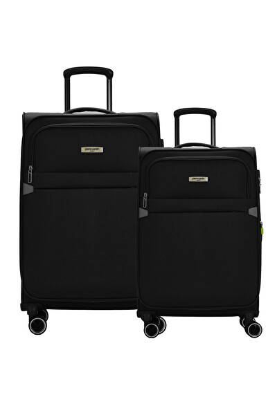 Pierre Cardin 04PC6000 Büyük ve Orta Boy Siyah 2'li Valiz Seti